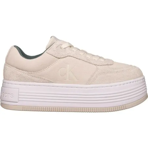 Calvin Klein Calvin Klein BOLD PLATF LACEUP LOW MG SUEDE Дамски спортни обувки, бежово, размер