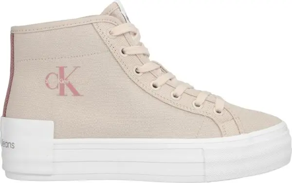 Calvin Klein Calvin Klein BOLD VULC FLATF MID Дамски високи кецове, бежово, размер