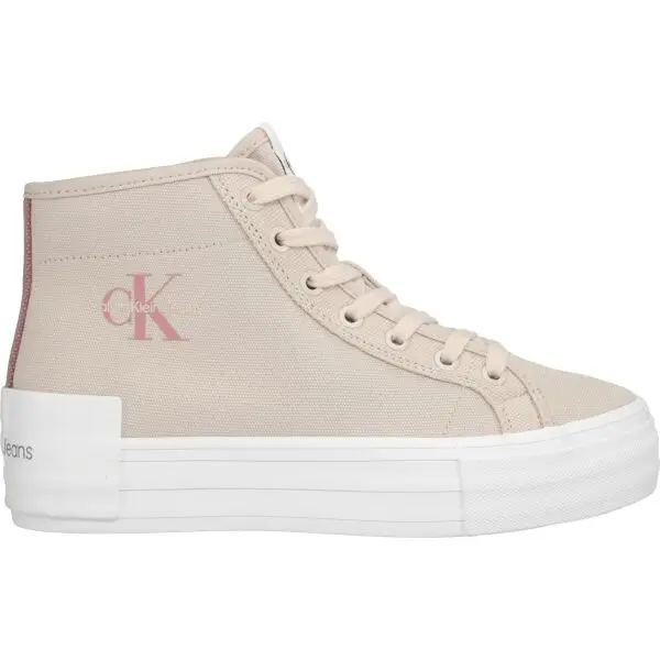Calvin Klein Calvin Klein BOLD VULC FLATF MID Дамски високи кецове, бежово, размер