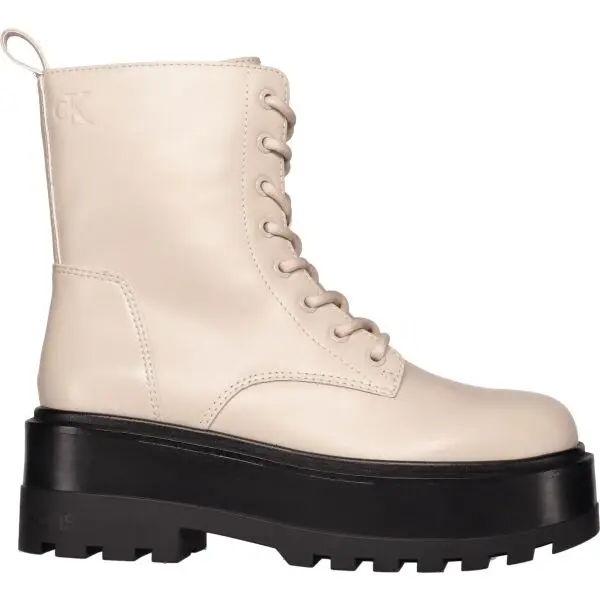 Calvin Klein Calvin Klein FLATFORM HIGH LACE UP Дамски обувки с висок профил, бежово, размер
