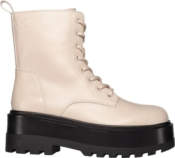Calvin Klein Calvin Klein FLATFORM HIGH LACE UP Дамски обувки с висок профил, бежово, размер