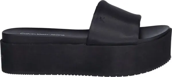 Calvin Klein Calvin Klein FLATFORM SANDAL SLIDE INNYLON Дамски чехли, черно, размер