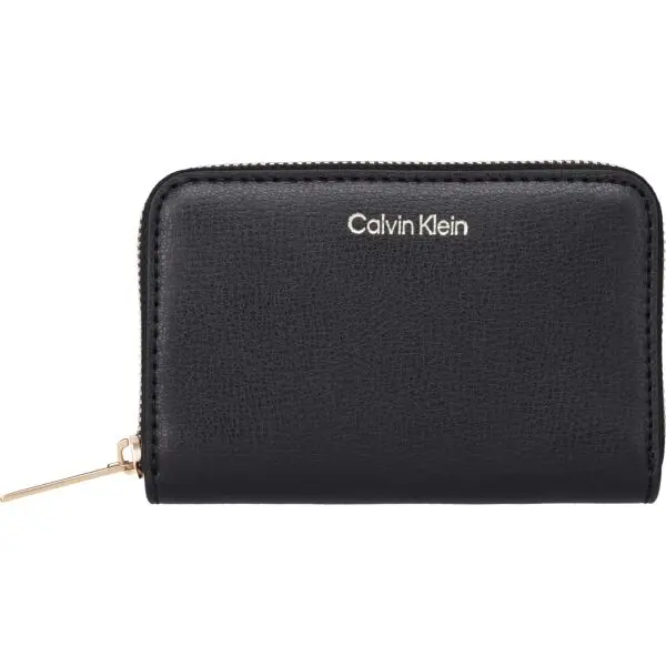 Calvin Klein Calvin Klein FOIL LOGO MEDIUM ZIP AROUND Дамско портмоне, черно, размер
