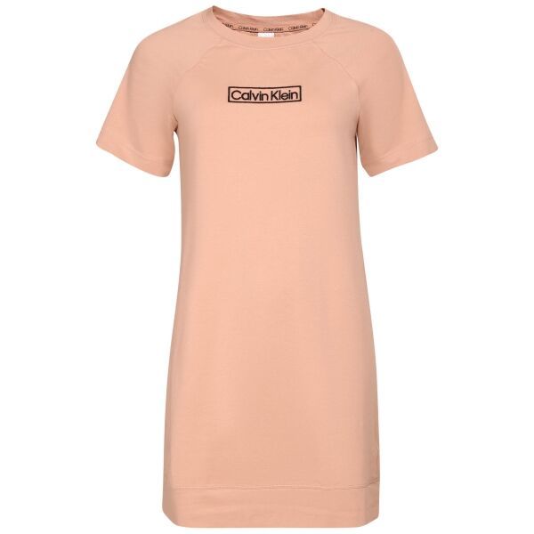 Calvin Klein Calvin Klein LW S/S NIGHTSHIRT Дамска пижама ( риза), цвят сьомга, размер