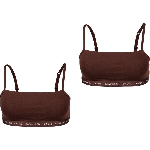 Calvin Klein Calvin Klein UNLINED BRALETTE 2PK Дамско бюстие, кафяво, размер