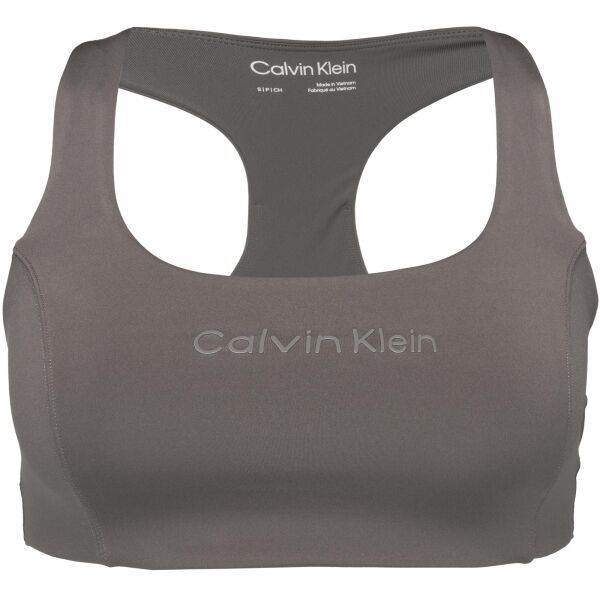 Calvin Klein Calvin Klein WO - SPORTS BRA MEDIUM SUPPORT Дамско спортно бюстие, тъмносиво, размер