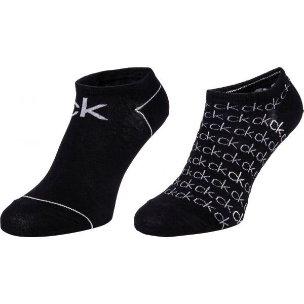 Calvin Klein Calvin Klein WOMEN LINER 2P REPEAT LOGO CALLIE Дамски чорапи, черно, размер