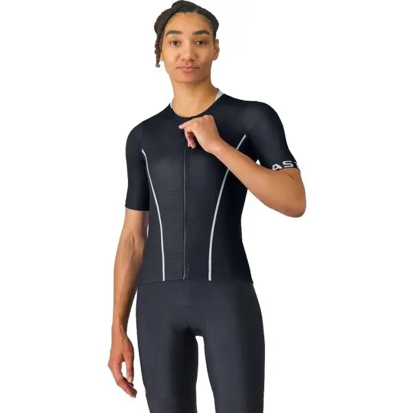 Castelli Castelli ANIMA FLOW JERSEY Дамски колоездачен екип, черно, размер