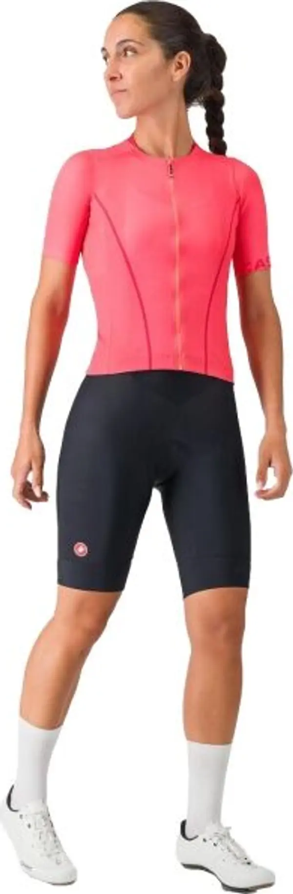 Castelli Castelli ANIMA FLOW JERSEY Дамски колоездачен екип, розово, размер