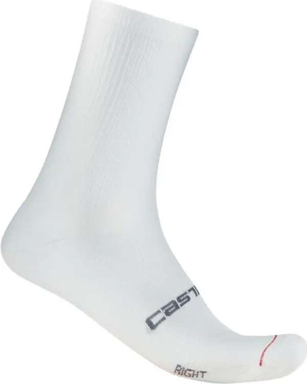 Castelli Castelli ESPRESSO 18 SOCK Мъжки колоездачни чорапи, бяло, размер