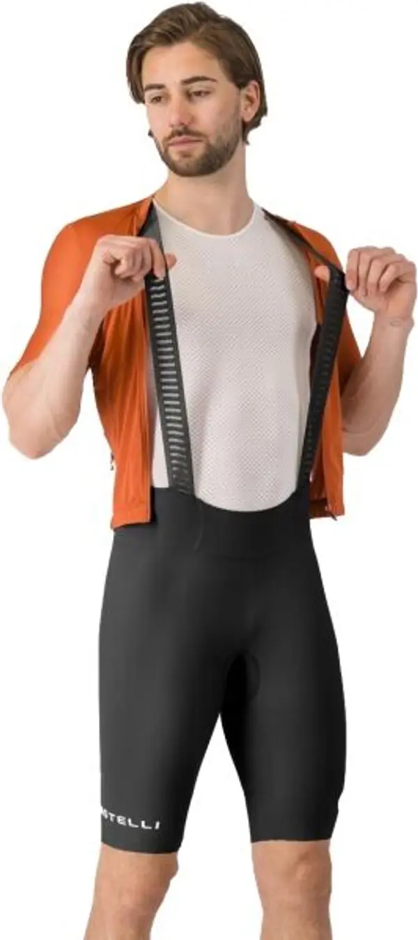 Castelli Castelli ESPRESSO 2 BIBSHORT Мъжки колоездачни шорти, черно, размер