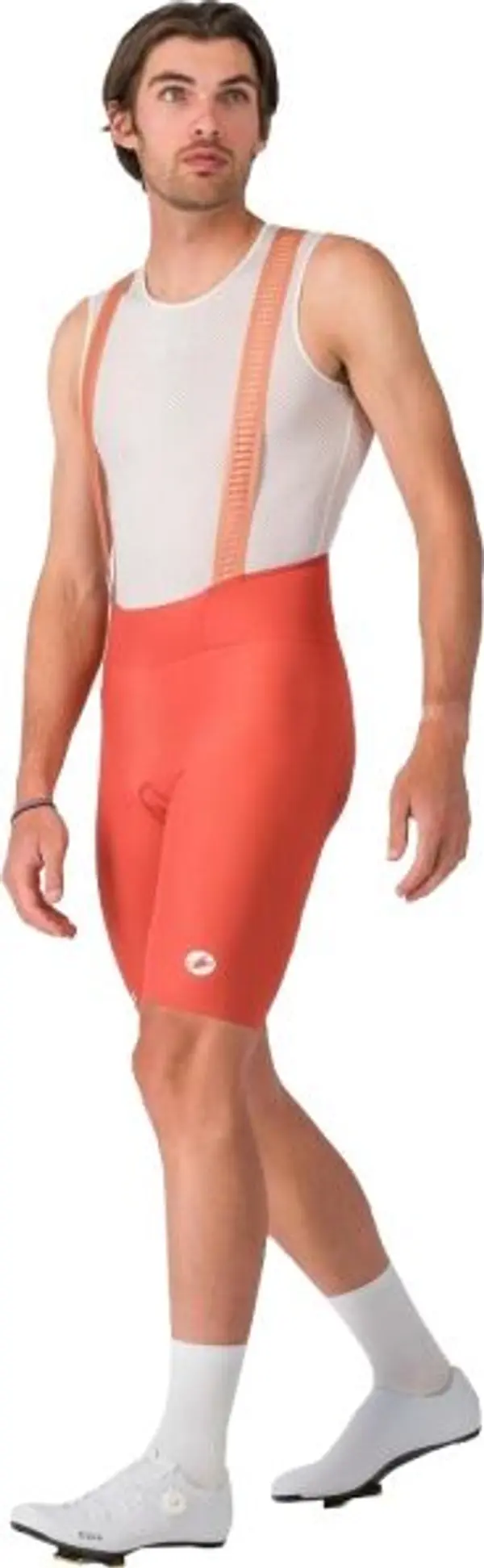 Castelli Castelli ESPRESSO 2 BIBSHORT Мъжки колоездачни шорти, оранжево, размер