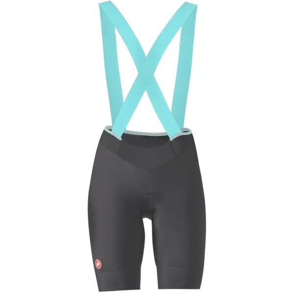 Castelli Castelli PRIMA 2 DT BIBSHORT Дамски колоездачни шорти, тъмносиво, размер