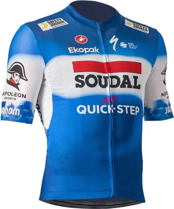 Castelli Castelli QUICK STEP COMPETIZIONE Мъжка фланелка за колоездене, синьо, размер