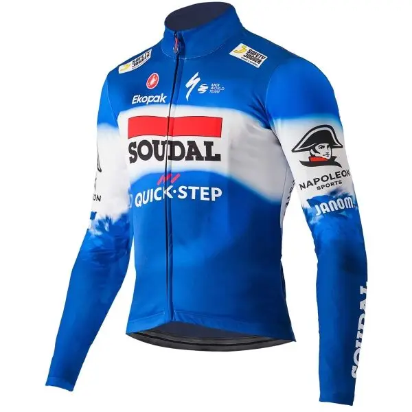 Castelli Castelli QUICK STEP LS THERMAL Мъжка фланелка за колоездене, синьо, размер