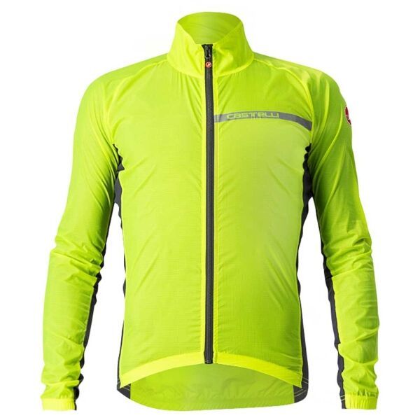 Castelli Castelli SQUADRA STRETCH Мъжко ветроустойчиво яке, светлоотразителен неон, размер