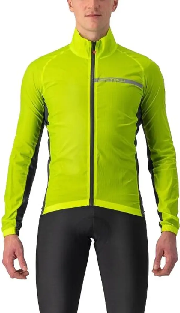 Castelli Castelli SQUADRA STRETCH Мъжко ветроустойчиво яке, светлоотразителен неон, размер