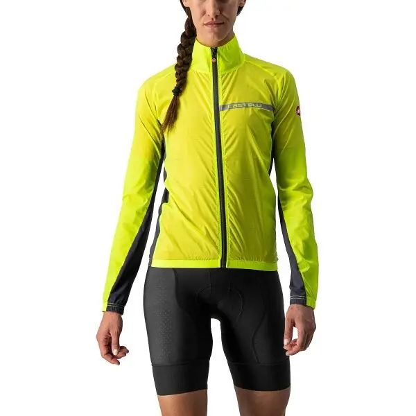 Castelli Castelli SQUADRA STRETCH W Дамско ветроустойчиво яке, светлоотразителен неон, размер
