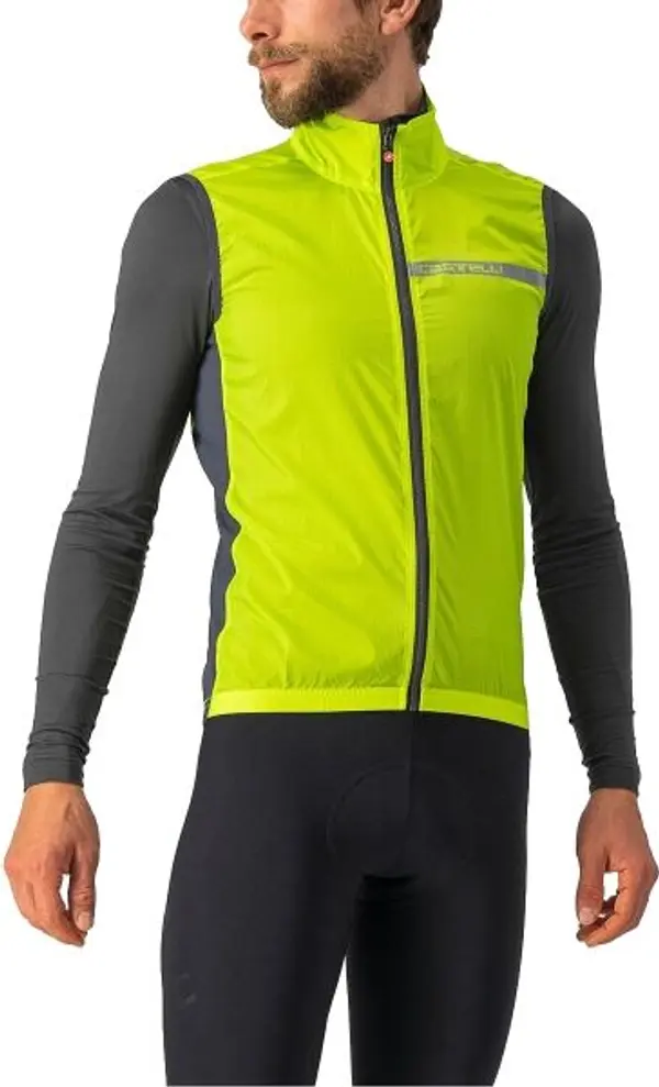 Castelli Castelli SQUADRA VEST Мъжки елек за велосипед, светлоотразителен неон, размер XXXL