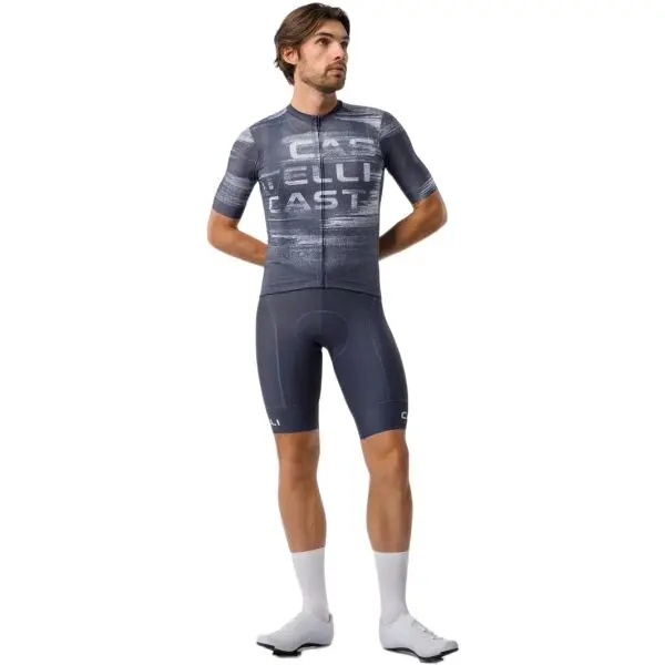 Castelli Castelli STRATUS LOGO JERSEY Мъжки колоездачен екип, тъмносин, размер XXXL