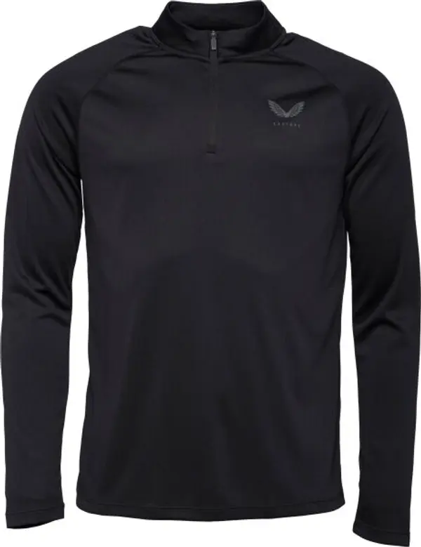 CASTORE CASTORE 1/4 ZIP LS TOP Мъжки спортен суитшърт, черно, размер
