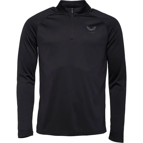 CASTORE CASTORE 1/4 ZIP LS TOP Мъжки спортен суитшърт, черно, размер XXL
