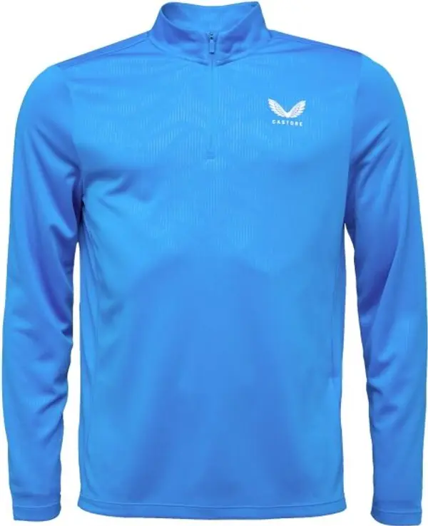 CASTORE CASTORE AOP 1/4 ZIP LS TOP Мъжка спортна тениска, синьо, размер