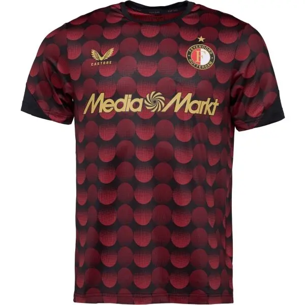 CASTORE CASTORE FEYENOORD HOME PRE MATCH SS TEE Мъжка футболна тениска, винен, размер