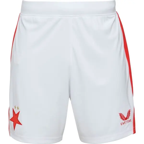 CASTORE CASTORE SLAVIA PRAGUE HOME SHORT Мъжки футболни шорти, бяло, размер