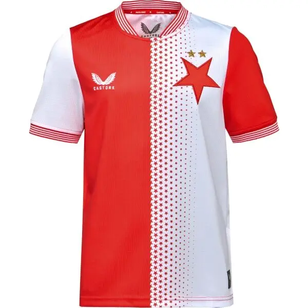 CASTORE CASTORE SLAVIA PRAGUE HOME SS SHIRT JR Футболна фланелка за момчета, червено, размер
