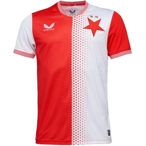 CASTORE CASTORE SLAVIA PRAGUE HOME SS SHIRT Мъжка футболна фланелка, червено, размер