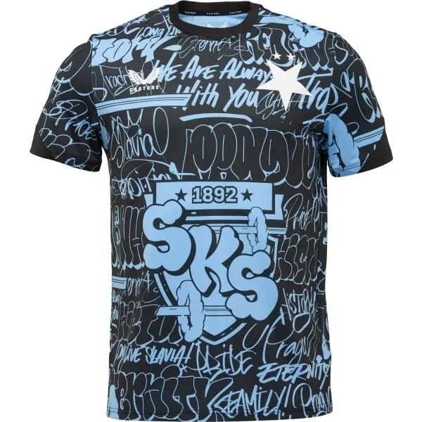 CASTORE CASTORE SLAVIA PRAGUE PRE MATCH SS TEE Мъжка спортна тениска, черно, размер