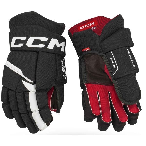 CCM CCM HG NEXT JR Хокейни ръкавици, черно, размер
