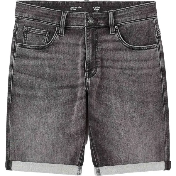 CELIO CELIO BOKNITBM Мъжки къси дънкови панталонки, сиво, размер