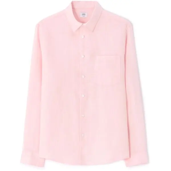 CELIO CELIO DAFLIX Мъжка ленена риза, розово, размер