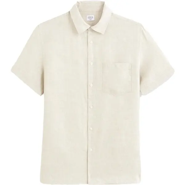 CELIO CELIO DAMARLIN Мъжка лятна риза, бежово, размер