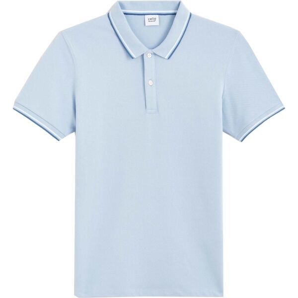 CELIO CELIO DECOLRAYEB Мъжка тениска с якичка, светлосиньо, размер
