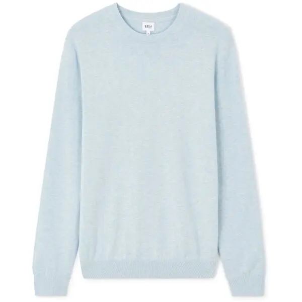 CELIO CELIO DECOTON Мъжки пуловер, светлосиньо, размер