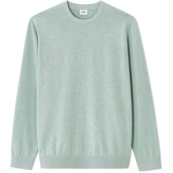 CELIO CELIO DECOTON Мъжки пуловер, зелено, размер