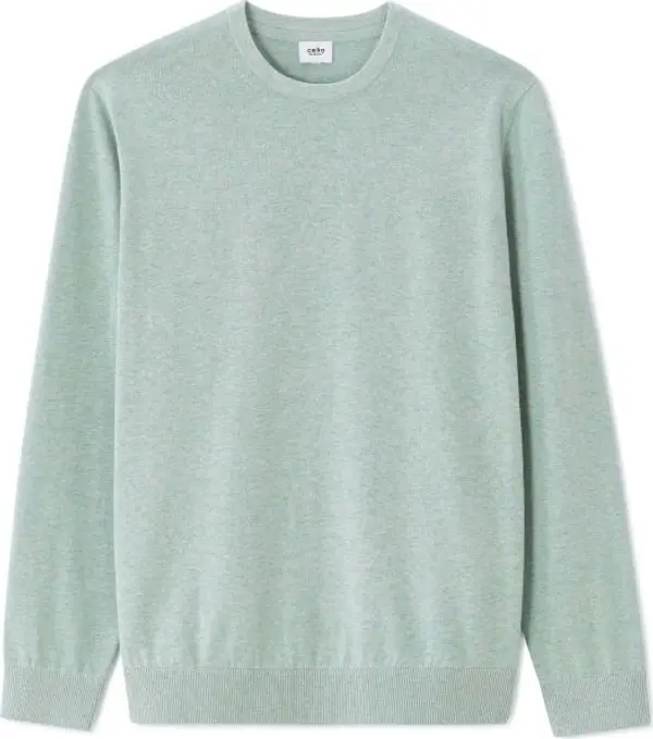 CELIO CELIO DECOTON Мъжки пуловер, зелено, размер