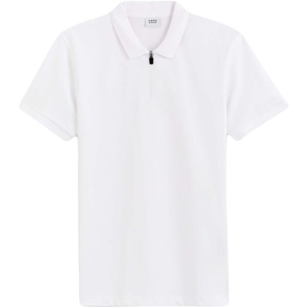 CELIO CELIO GEBENOIT Мъжка тениска с яка, бяло, размер