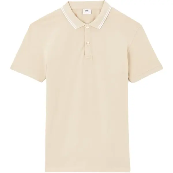 CELIO CELIO LEPRIME Мъжка поло тениска, бежово, размер