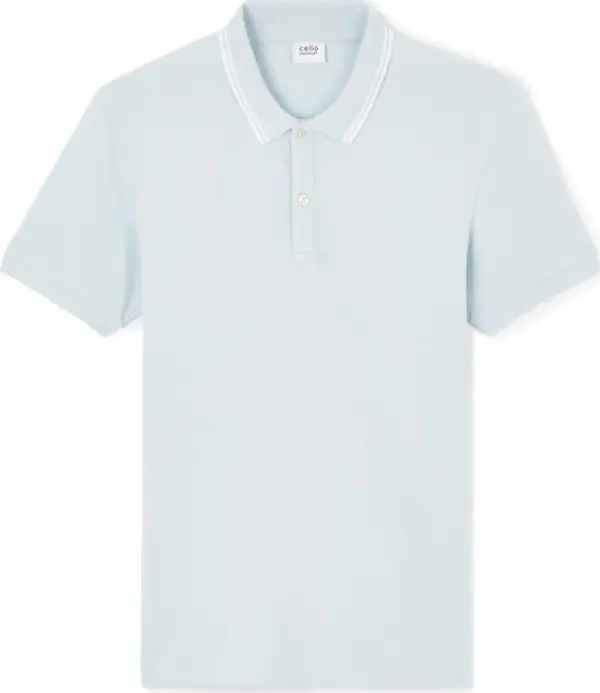CELIO CELIO LEPRIME Мъжка поло тениска, светлосиньо, размер