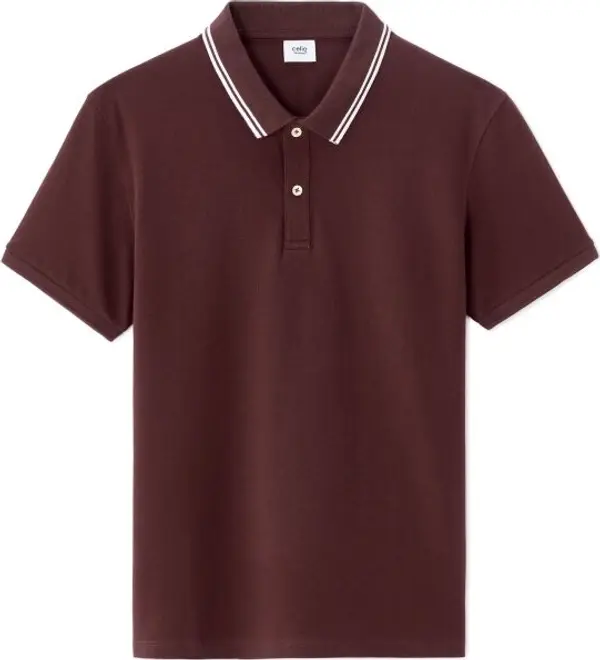 CELIO CELIO LEPRIME Мъжка поло тениска, винен, размер