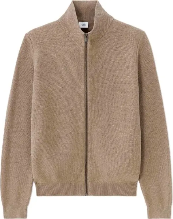 CELIO CELIO MELIMZIP Мъжки пуловер, бежово, размер
