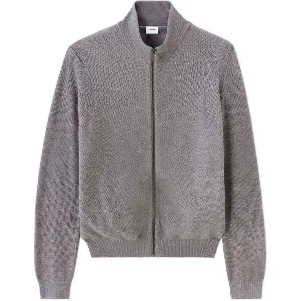 CELIO CELIO MELIMZIP Мъжки пуловер, сиво, размер