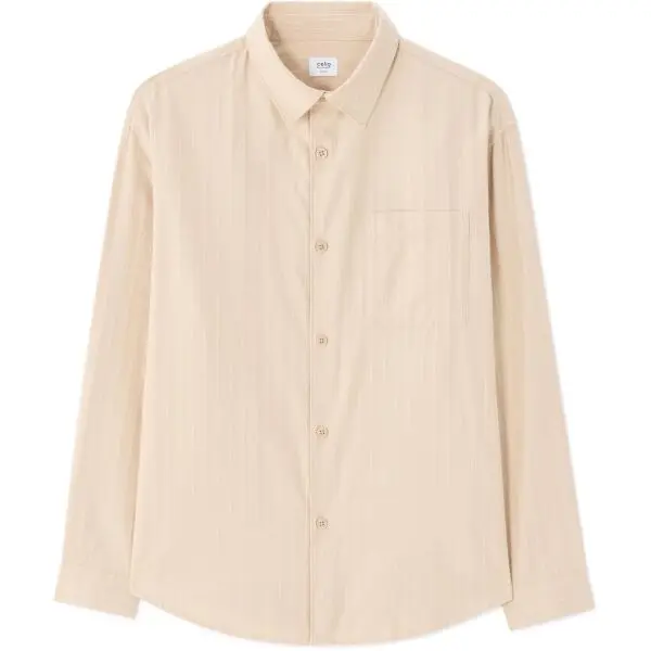 CELIO CELIO NATEXTRA Мъжка риза, бежово, размер