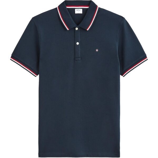 CELIO CELIO NECETWO Мъжка тениска с якичка, тъмносин, размер