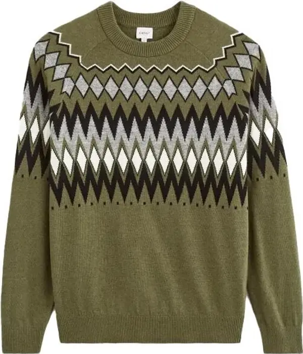 CELIO CELIO VERYFAIR Мъжки пуловер, khaki, размер