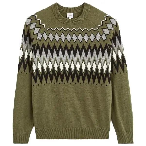 CELIO CELIO VERYFAIR Мъжки пуловер, khaki, размер